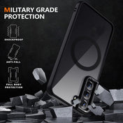 For Samsung Galaxy S22 5G Acrylic PC MagSafe Phone Case(Black) Eurekaonline