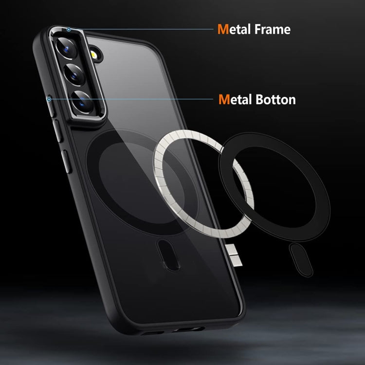 For Samsung Galaxy S22 5G Acrylic PC MagSafe Phone Case(Black) Eurekaonline