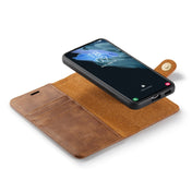 For Samsung Galaxy S22 5G DG.MING Crazy Horse Texture Detachable Magnetic Leather Phone Case(Brown) Eurekaonline