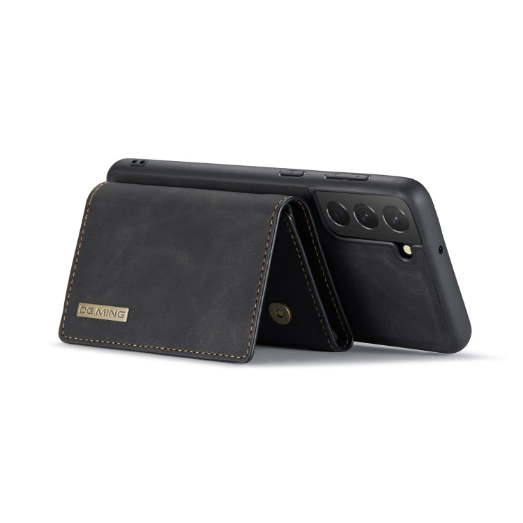 For Samsung Galaxy S22 5G DG.MING M1 Series 3-Fold Multi Card Wallet + Magnetic Phone Case(Black) Eurekaonline