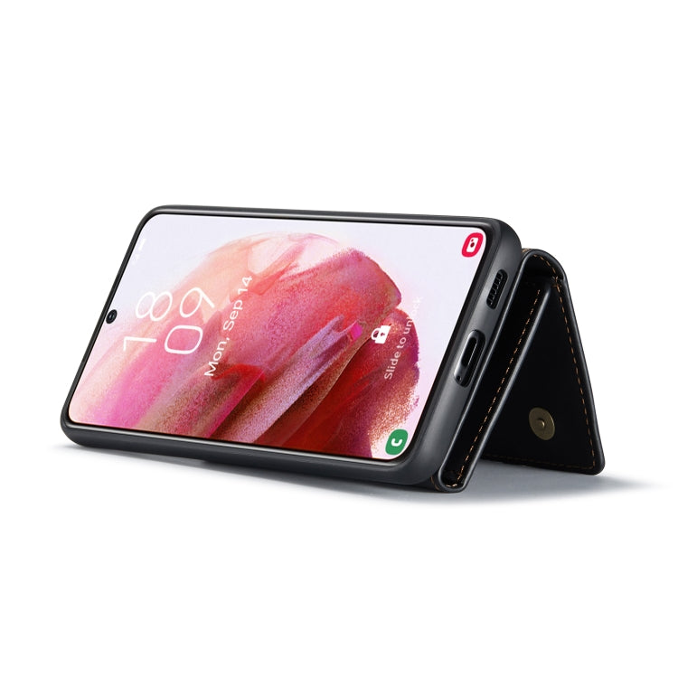 For Samsung Galaxy S22+ 5G DG.MING M1 Series 3-Fold Multi Card Wallet + Magnetic Phone Case(Black) Eurekaonline
