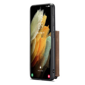 For Samsung Galaxy S22 5G JEEHOOD Magnetic Zipper Horizontal Flip Phone Leather Case(Brown) Eurekaonline