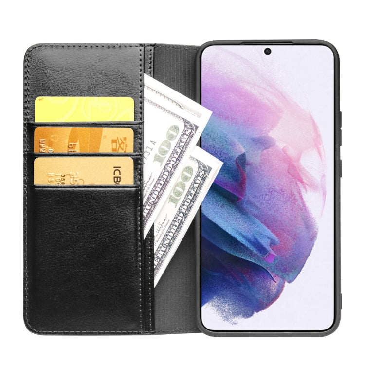 For Samsung Galaxy S22+ 5G QIALINO Genuine Leather Phone Case(Black) Eurekaonline