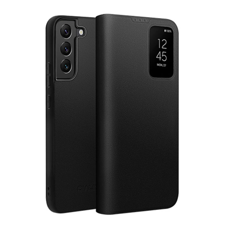 For Samsung Galaxy S22+ 5G QIALINO Magnetic Genuine Leather Phone Case(Black) Eurekaonline
