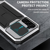 For Samsung Galaxy S22 5G R-JUST Sliding Camera Metal + Silicone Holder Phone Case(Silver) Eurekaonline