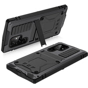 For Samsung Galaxy S22 Ultra 5G R-JUST Metal + Silicone Holder Phone Case(Black) Eurekaonline