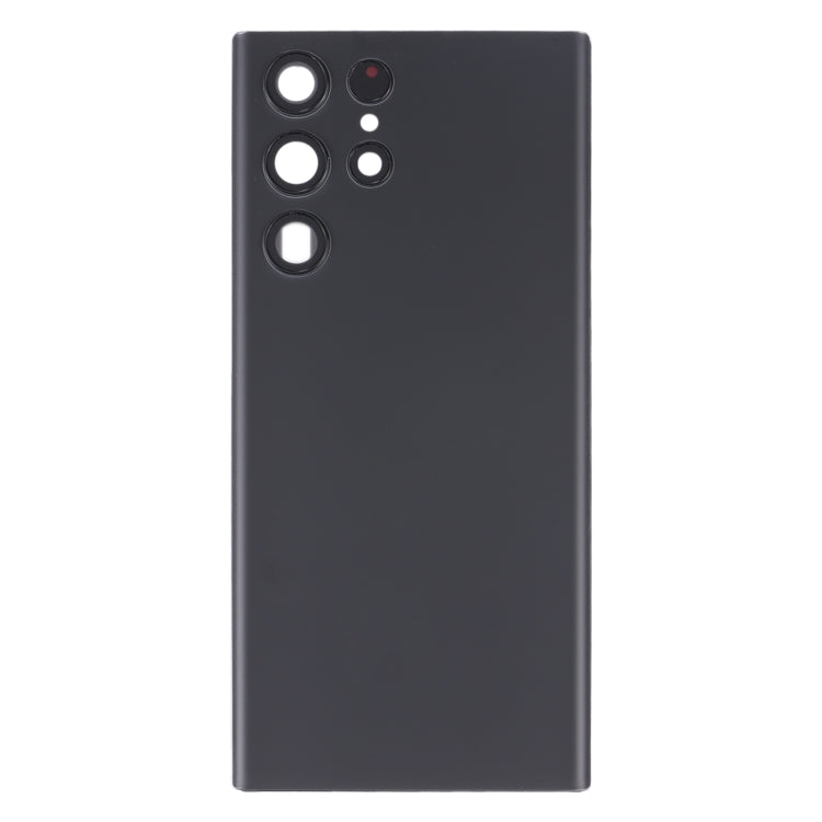 For Samsung Galaxy S22 Ultra 5G SM-S908B Battery Back Cover with Camera Lens Cover (Black) Eurekaonline