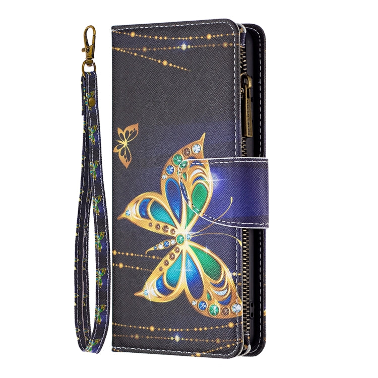 For Samsung Galaxy S23+ 5G Colored Drawing Pattern Zipper Leather Phone Case(Big Butterfly) Eurekaonline