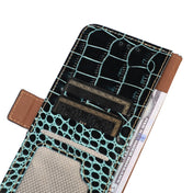 For Samsung Galaxy S23+ 5G Crocodile Top Layer Cowhide Leather Phone Case(Green) Eurekaonline