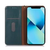 For Samsung Galaxy S23+ 5G KHAZNEH Nappa Top Layer Cowhide Leather Phone Case(Green) Eurekaonline