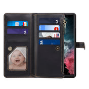 For Samsung Galaxy S23 Ultra 5G ESEBLE Star Series Lanyard Zipper Wallet RFID Leather Case(Black) Eurekaonline