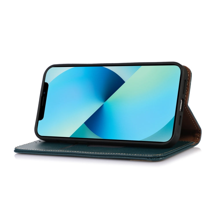 For Samsung Galaxy S23 Ultra 5G KHAZNEH Nappa Top Layer Cowhide Leather Phone Case(Green) Eurekaonline