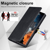 For Samsung Galaxy S23 Ultra 5G LC.IMEEKE RFID Anti-theft Leather Phone Case(Black) Eurekaonline