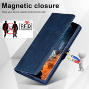 For Samsung Galaxy S23 Ultra 5G LC.IMEEKE RFID Anti-theft Leather Phone Case(Blue) Eurekaonline
