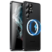 For Samsung Galaxy S23 Ultra 5G MagSafe Magnetic Frosted Metal Phone Case(Black) Eurekaonline