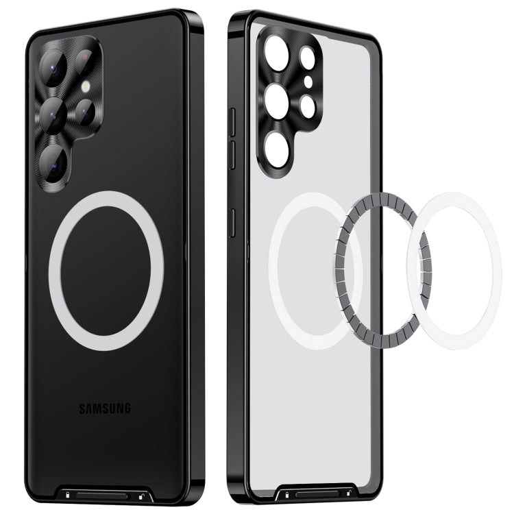 For Samsung Galaxy S23 Ultra 5G MagSafe Magnetic Frosted Metal Phone Case(Black) Eurekaonline