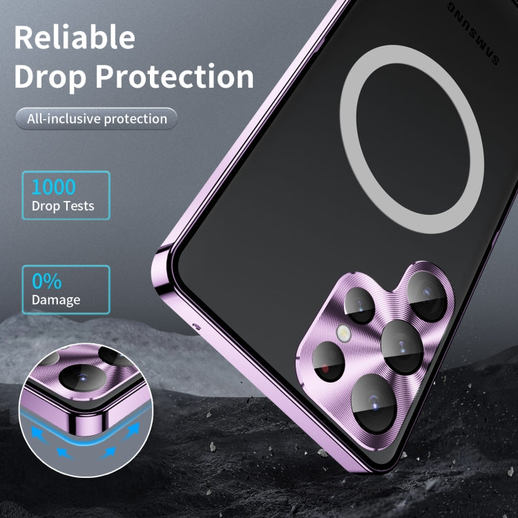 For Samsung Galaxy S23 Ultra 5G MagSafe Magnetic Frosted Metal Phone Case(Purple) Eurekaonline