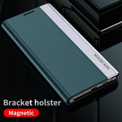 For Samsung Galaxy S23 Ultra 5G Side Electroplated Adsorption Leather Phone Case(White) Eurekaonline