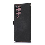 For Samsung Galaxy S23 Ultra 5G Zipper Card Slot Buckle Wallet Leather Phone Case(Black) Eurekaonline