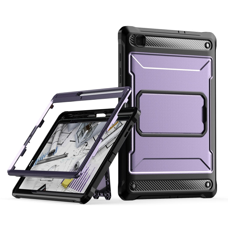 For Samsung Galaxy Tab S6 Lite Explorer PC + TPU Tablet Protective Case with Pen Slot(Purple) Eurekaonline