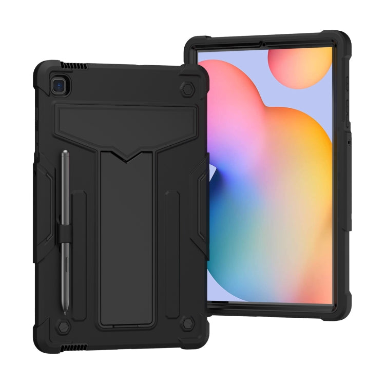615 T-shaped Bracket Contrast Color Shockproof PC + Silicone Protective Case(Black+Black) Eurekaonline