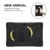 For Samsung Galaxy Tab S6 Lite P610 Shockproof Colorful Silicone + PC Protective Case with Holder & Shoulder Strap & Hand Strap & Pen Slot(Black) Eurekaonline