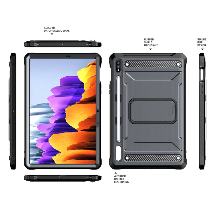S8 Explorer PC + TPU Tablet Protective Case with Pen Slot(Grey) Eurekaonline