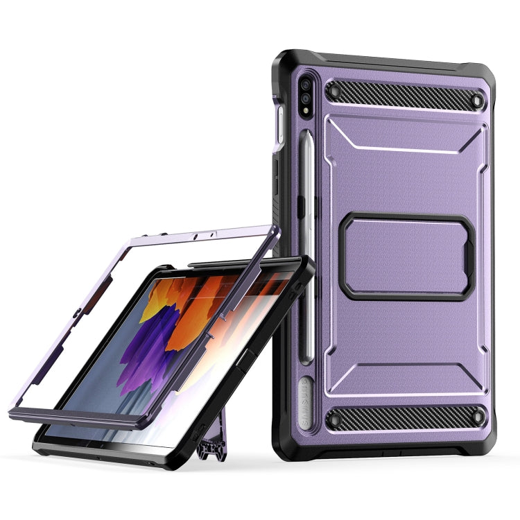S8 Explorer PC + TPU Tablet Protective Case with Pen Slot(Purple) Eurekaonline