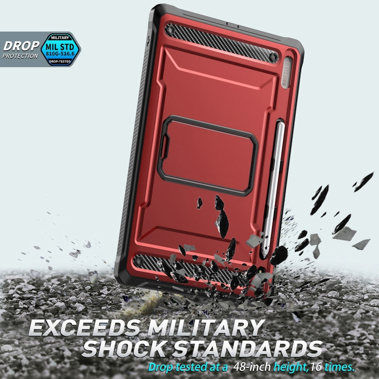 For Samsung Galaxy Tab S7+/S8+/S7 FE Explorer PC + TPU Tablet Protective Case(Red) Eurekaonline