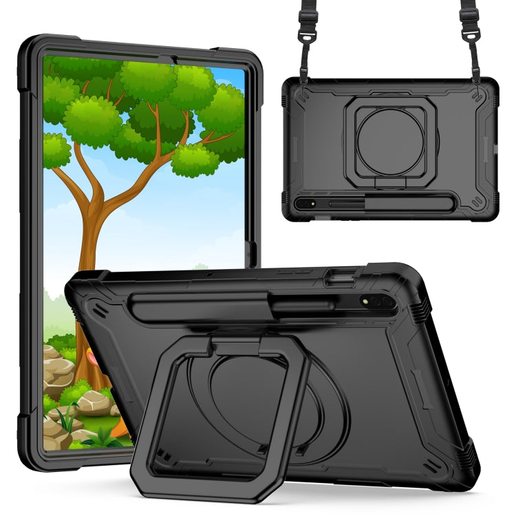  S8 Silicone + PC Bracelet Holder Tablet Case(Black) Eurekaonline