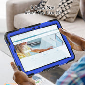 For Samsung Galaxy Tab S8 11 inch SM-X700 Silicone + PC Tablet Case(Black+Dark Blue) Eurekaonline