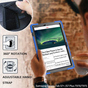 For Samsung Galaxy Tab S8+ / Tab S8 Plus /  Tab S7 FE / Tab S7+ Shockproof Colorful Silicone + PC Protective Case with Holder & Shoulder Strap & Hand Strap(Blue) Eurekaonline
