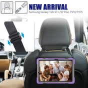 For Samsung Galaxy Tab S8+ / Tab S8 Plus /  Tab S7 FE / Tab S7+ Shockproof Colorful Silicone + PC Protective Case with Holder & Shoulder Strap & Hand Strap(Purple) Eurekaonline