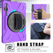For Samsung Galaxy Tab S8+ / Tab S8 Plus /  Tab S7 FE / Tab S7+ Shockproof Colorful Silicone + PC Protective Case with Holder & Shoulder Strap & Hand Strap(Purple) Eurekaonline