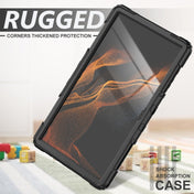 For Samsung Galaxy Tab S8 Ultra 14.6 inch SM-X900 Silicone + PC Tablet Case with Shoulder Strap(Black) Eurekaonline