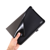 For Samsung Galaxy Tab S8 Ultra Horizontal Flip Fabric Leather Tablet Case with Card Slots & Holder(Black) Eurekaonline