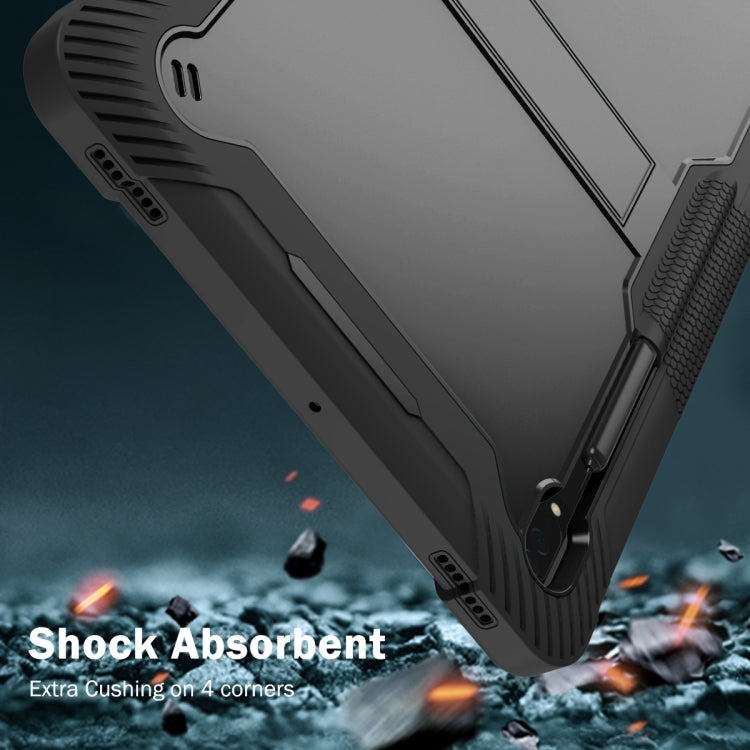 For Samsung Galaxy Tab S8 Ultra Silicone + PC Shockproof Protective Tablet Case(Black) Eurekaonline