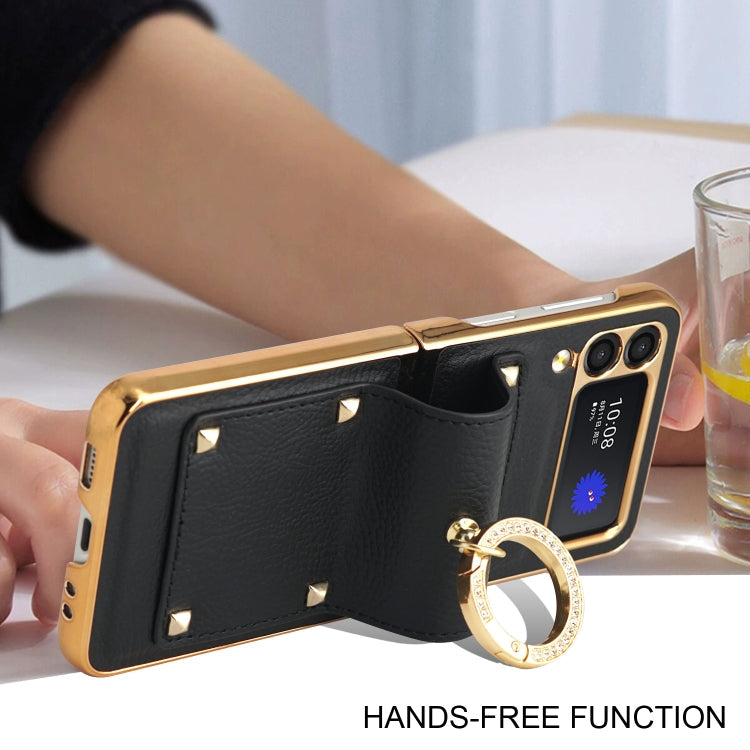 For Samsung Galaxy Z Flip3 5G GKK Colorful PU Phone Case with Ring Holder(Red) Eurekaonline