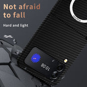 For Samsung Galaxy Z Flip4 5G Carbon Fiber Texture MagSafe Magnetic Phone Case(Blue) Eurekaonline