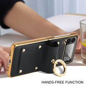 For Samsung Galaxy Z Flip4 5G GKK Colorful PU Phone Case with Ring Holder(Purple) Eurekaonline