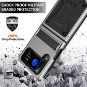 For Samsung Galaxy Z Flip4 Metal Shock-proof Phone Case With Holder(Silver) Eurekaonline