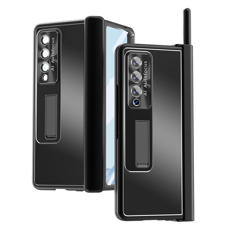 For Samsung Galaxy Z Fold3 5G Aluminum Alloy Double Hinge Shockproof Phone Protective Case(Black) Eurekaonline