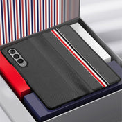 For Samsung Galaxy Z Fold3 5G Carbon Fiber Texture Folding All Inclusive PU Shockproof Splicing Leather Case(Green) Eurekaonline