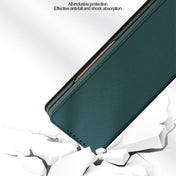 For Samsung Galaxy Z Fold3 5G Split Type Horizontal Flip Foldable Leather Case with Holder & Card Slots & Wallet(Plain Green) Eurekaonline