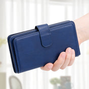 For Sony Xpeira 5 Multifunctional Magnetic Copper Buckle Horizontal Flip Solid Color Leather Case with 10 Card Slots & Wallet & Holder & Photo Frame(Navy Blue) Eurekaonline