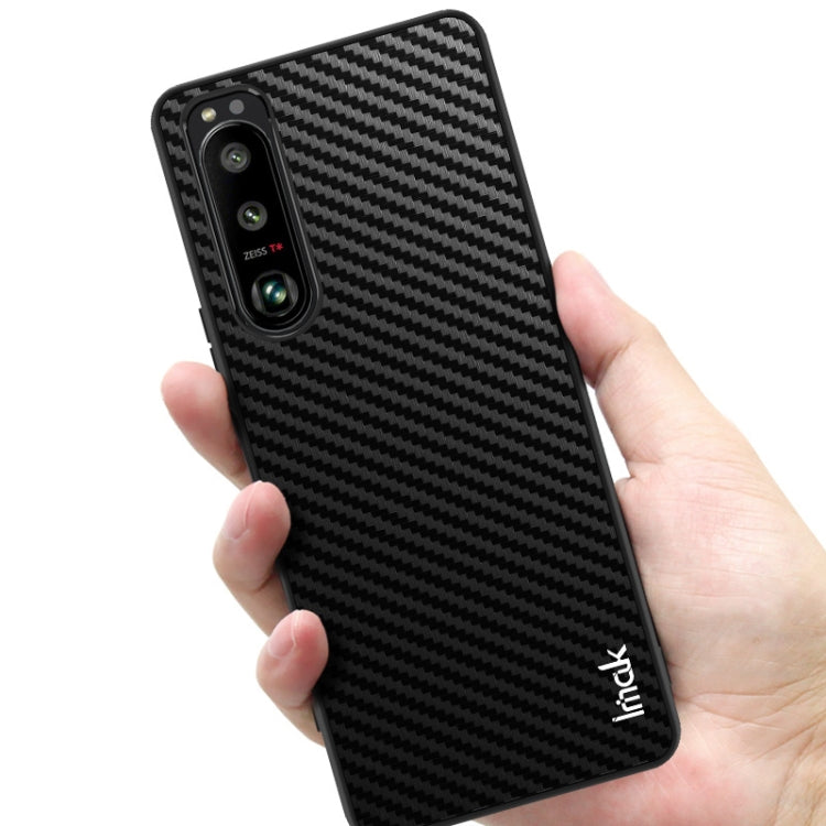 For Sony Xperia 5 III imak LX-5 Series PC + TPU Case with Screen Protector(Carbon Fiber Texture) Eurekaonline