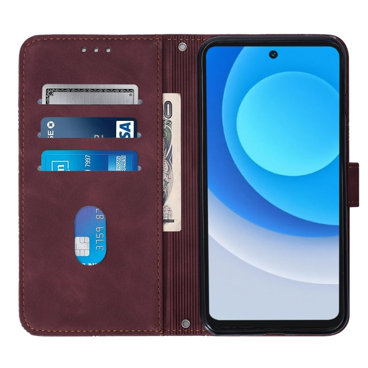 For Tecno Camon 19 Crossbody 3D Embossed Flip Leather Phone Case(Wine Red) Eurekaonline