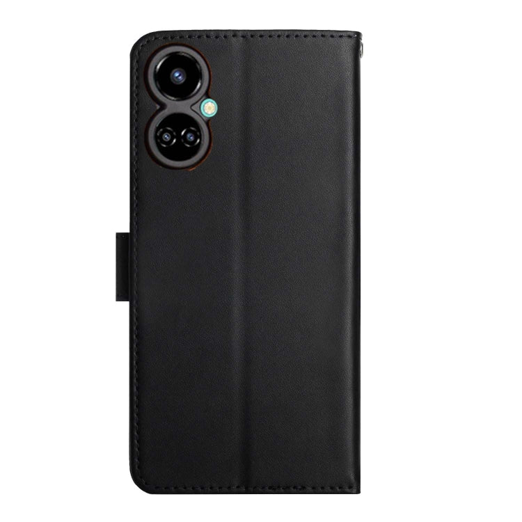 For Tecno Camon 19 Pro 4G Genuine Leather Fingerprint-proof Horizontal Flip Phone Case(Black) Eurekaonline