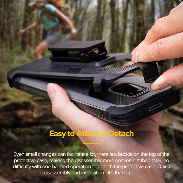 For Ulefone Power Armor 14 Ulefone Multifunctional TPU + PC Protective Case with Back Clip & Carabiner Eurekaonline