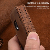 For Volvo Single Slit Style Car Cowhide Leather Key Protective Cover Key Case (Black) Eurekaonline
